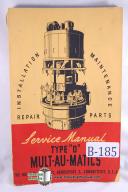 Bullard-Bullard Type D Mult-Au-Matic Operation & Parts Manual 1951-Mult-Au-Matic-Type D-01